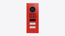 DoorBird D1102V Flush-Mount IP Video Door Station in Pure Red, RAL 3028