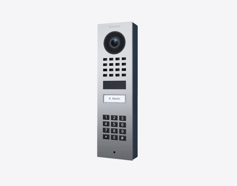 DoorBird D1101KV Surface-Mount IP Video Door Station, 1 Call Button in Chrome