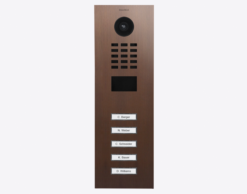 DoorBird D2105V IP Video Door Station, 5 Call Buttons in Architectural Bronze