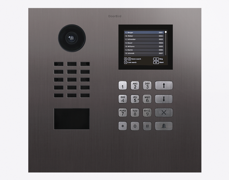 DoorBird D21DKH IP Video Door Station, Multi Tenant Residences Up to 500 Units in Titanium