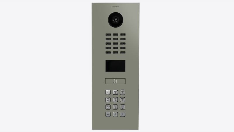 DoorBird D2101KV IP Video Intercom, 1 Call Button in Cement Grey, RAL 7033