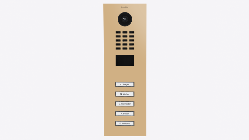 DoorBird D2105V IP Video Door Station, 5 Call Button in Beige, RAL 1001