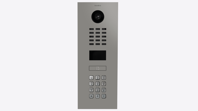 DoorBird D2101KV IP Video Intercom, 1 Call Button in Grey Aluminium, RAL 9007