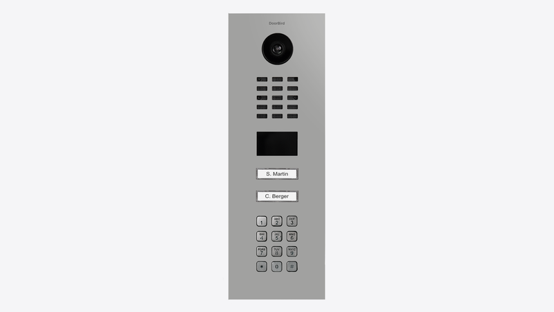 DoorBird D2102KV IP Video Door Station, 2 Call Button in White Aluminium, RAL 9006