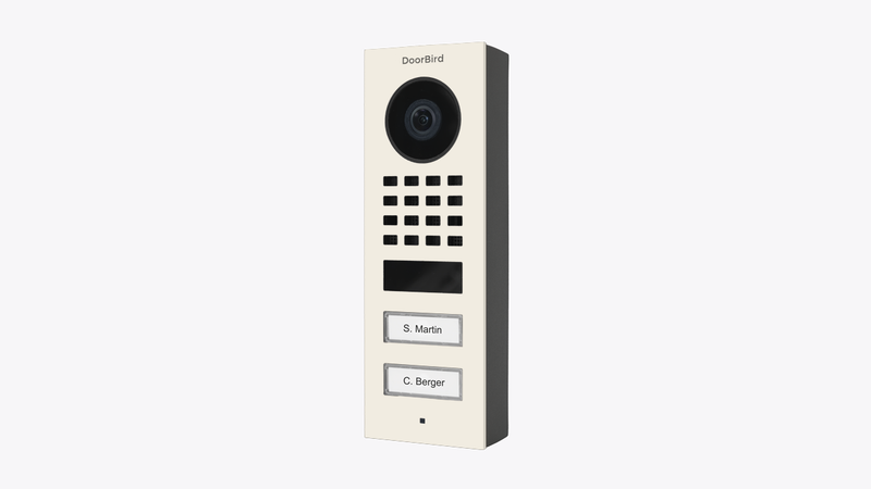 DoorBird D1102V Surface-Mount IP Video Door Station in Pure White, RAL 9010