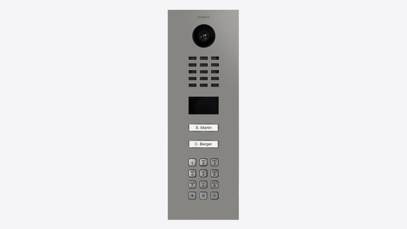 DoorBird D2102KV IP Video Door Station, 2 Call Button in Grey Aluminium, RAL 9007