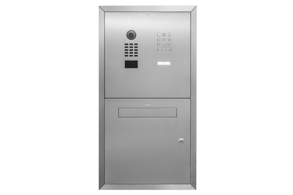 DoorBird Flush-Mounted Letterbox with D2101KH IP Video Door Station, 1 Keypad, 1 Call Button
