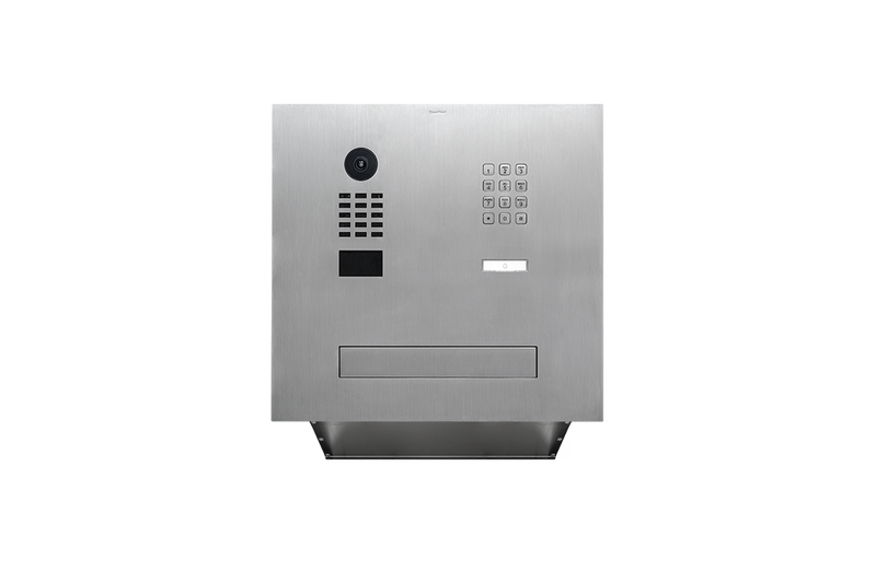 DoorBird Wall Pass-Through Letterbox System with D2101KH IP Video Door Station, 1 Keypad, 1 Call Button