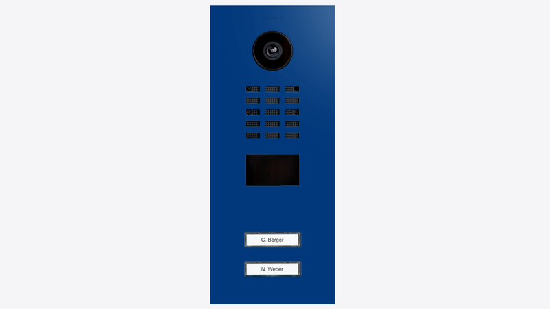 DoorBird D2102V IP Video Door Station, 2 Call Button in Ultramarine Blue, RAL 5002