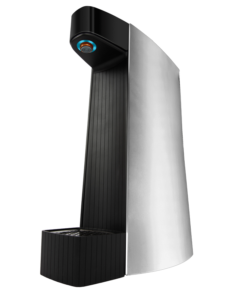 Carbon8 - One Touch Sparkling Water Maker + Filter & Lemon8 - Silver