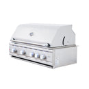 Renaissance Cutlass Pro 38-Inch Natural Gas Grill w/ Rear Burner, Briquette Trays & Blue LED Lights (RON38B)