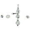 Kingston Brass Victorian Three-Handle Bidet Faucet with Brass Pop-Up, Polished Chrome (KB321AL)