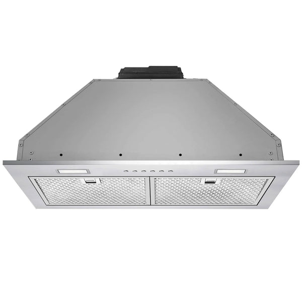 Victory 27-Inch 600 CFM Insert Range Hood with 4-Speed Push Button in Stainless Steel, Bright LED Lights, Auto-Shutoff Timer (Q1-27)