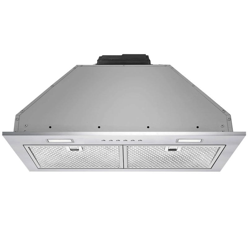 Victory 27-Inch 600 CFM Insert Range Hood with 4-Speed Push Button in Stainless Steel, Bright LED Lights, Auto-Shutoff Timer (Q1-27)