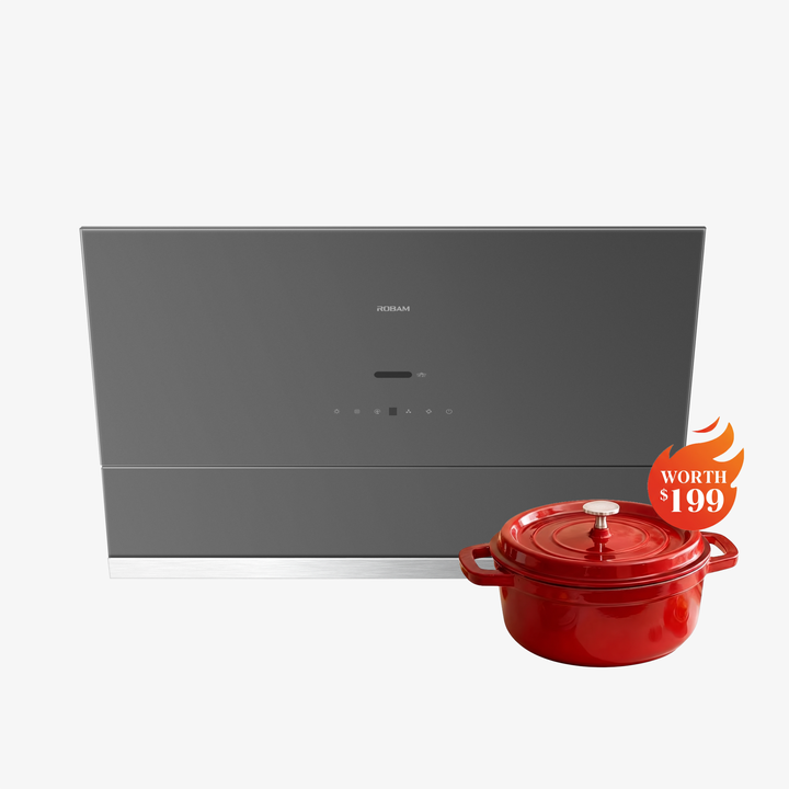 ROBAM R-Max3 30/36-Inch 1200-1400 CFM Convertible Under Cabinet Range Hood in Nano Glass (53H1S)