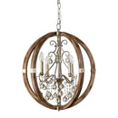 Parrot Uncle Retha Brown 4-Light Caged Island Pendant Lights (8816-4110V)