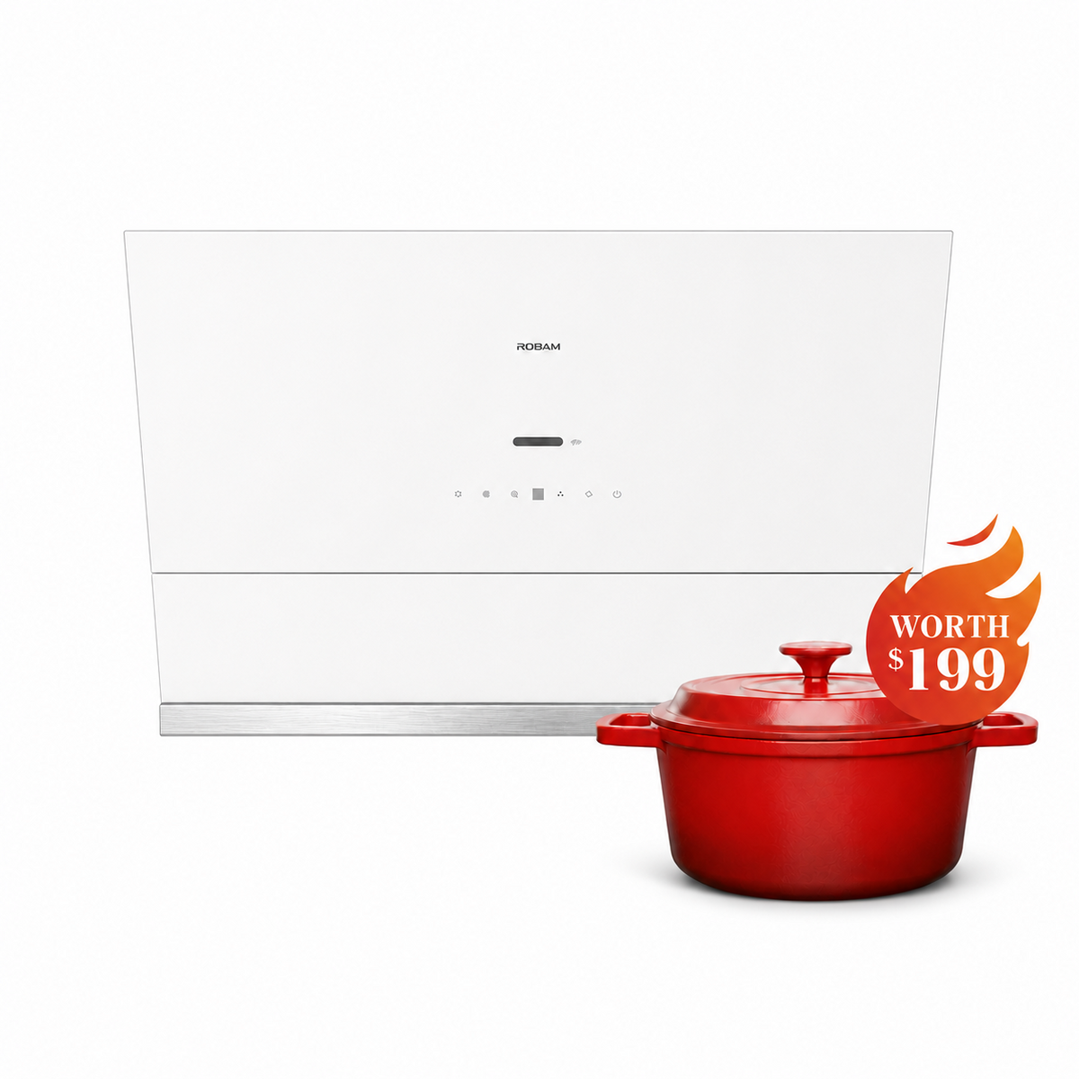 ROBAM R-Max3 30/36-Inch 1200-1400 CFM Convertible Under Cabinet Range Hood in Nano Glass (53H1S)