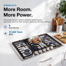 ROBAM G-Series 36-Inch Dual Fuel Cooktop with 5 Burners in Stainless Steel (G515)