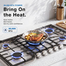 ROBAM G-Series 36-Inch Dual Fuel Cooktop with 5 Burners in Stainless Steel (G515)