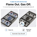 ROBAM G-Series 36-Inch Dual Fuel Cooktop with 5 Burners in Stainless Steel (G515)