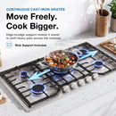 ROBAM G-Series 36-Inch Dual Fuel Cooktop with 5 Burners in Stainless Steel (G515)