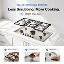ROBAM G-Series 36-Inch Dual Fuel Cooktop with 5 Burners in Stainless Steel (G515)