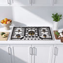 ROBAM G-Series 36-Inch Dual Fuel Cooktop with 5 Burners in Stainless Steel (G515)