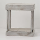Parrot Uncle Rustic Wood Square Side Table with Shelf (ACC-BBZ004)