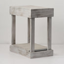 Parrot Uncle Rustic Wood Square Side Table with Shelf (ACC-BBZ004)