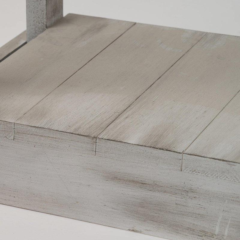 Parrot Uncle Rustic Wood Square Side Table with Shelf (ACC-BBZ004)