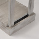 Parrot Uncle Rustic Wood Square Side Table with Shelf (ACC-BBZ004)