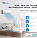 Senville Mini Split - 18000 BTU Ductless Air Conditioner and Heat Pump Condenser with Wall Mount Air Handlers (SENA/18HF)