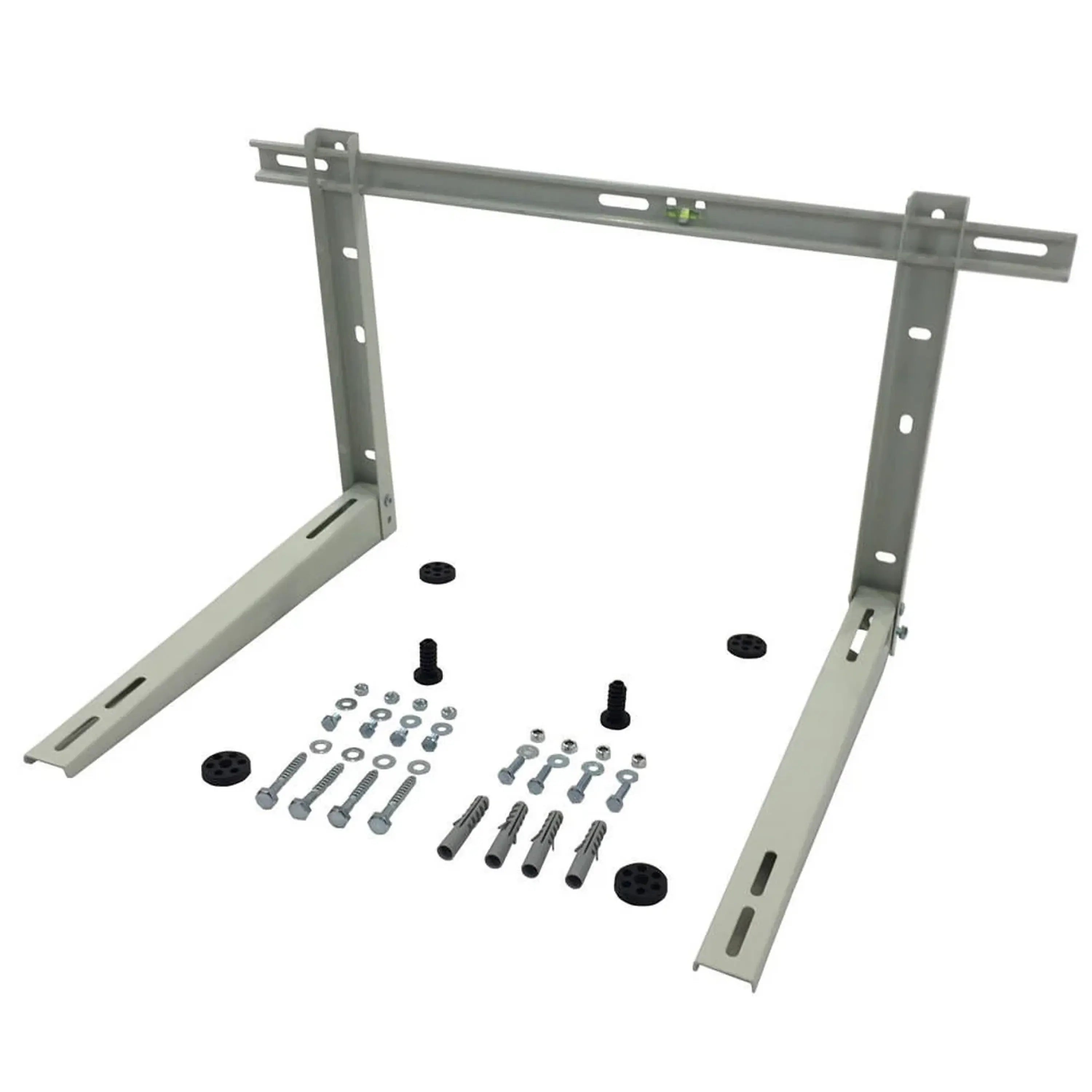 Dark gray 3-piece outdoor mini split wall mount bracket with included hardware