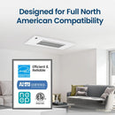 Senville 6.5K BTU, 20.5 SEER Mini Split Air Conditioner and Heat Pump Condenser with Ductless Ceiling Cassette Air Handler (SENA-06HF-1WC)