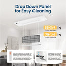 Senville 6.5K BTU, 20.5 SEER Mini Split Air Conditioner and Heat Pump Condenser with Ductless Ceiling Cassette Air Handler (SENA-06HF-1WC)