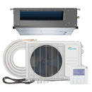 Senville 9K BTU Mini Split with 21.4 SEER2, 230V Concealed Duct Air Conditioner and Heat Pump Condenser (SENA-09HF-ID)