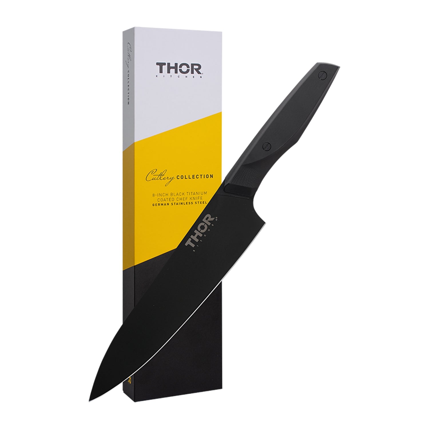 Thor Kitchen 8-Inch Black Titanium Coated German Steel Chef Knife (BTC801S) - view 10