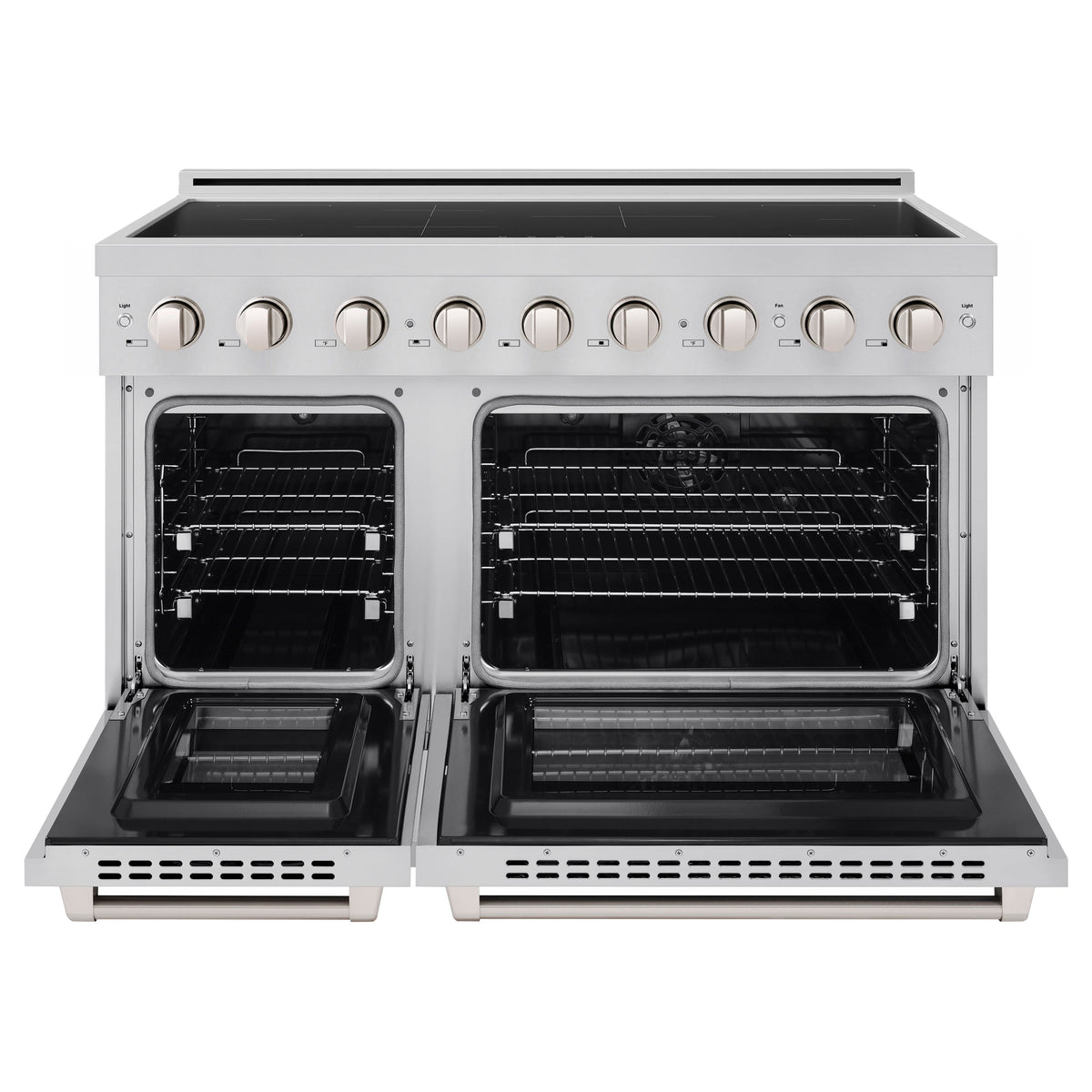 ZLINE 48-Inch Paramount Induction Range with 7 Element Cooktop and 6.7 Cu. Ft. Electric Double Oven in Stainless Steel (SINR48)