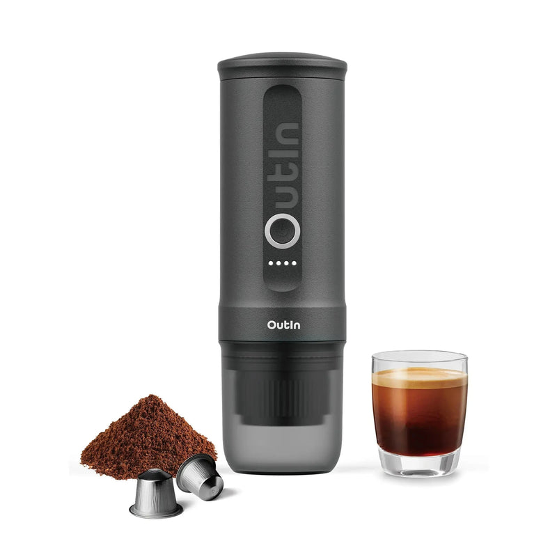 Outin Nano Portable Espresso Machine in Space Grey