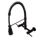 Kingston Brass Gourmetier Concord Double-Handle Wall-Mount Pre-Rinse Bridge Kitchen Faucet, Oil Rubbed Bronze (GS8285DL)