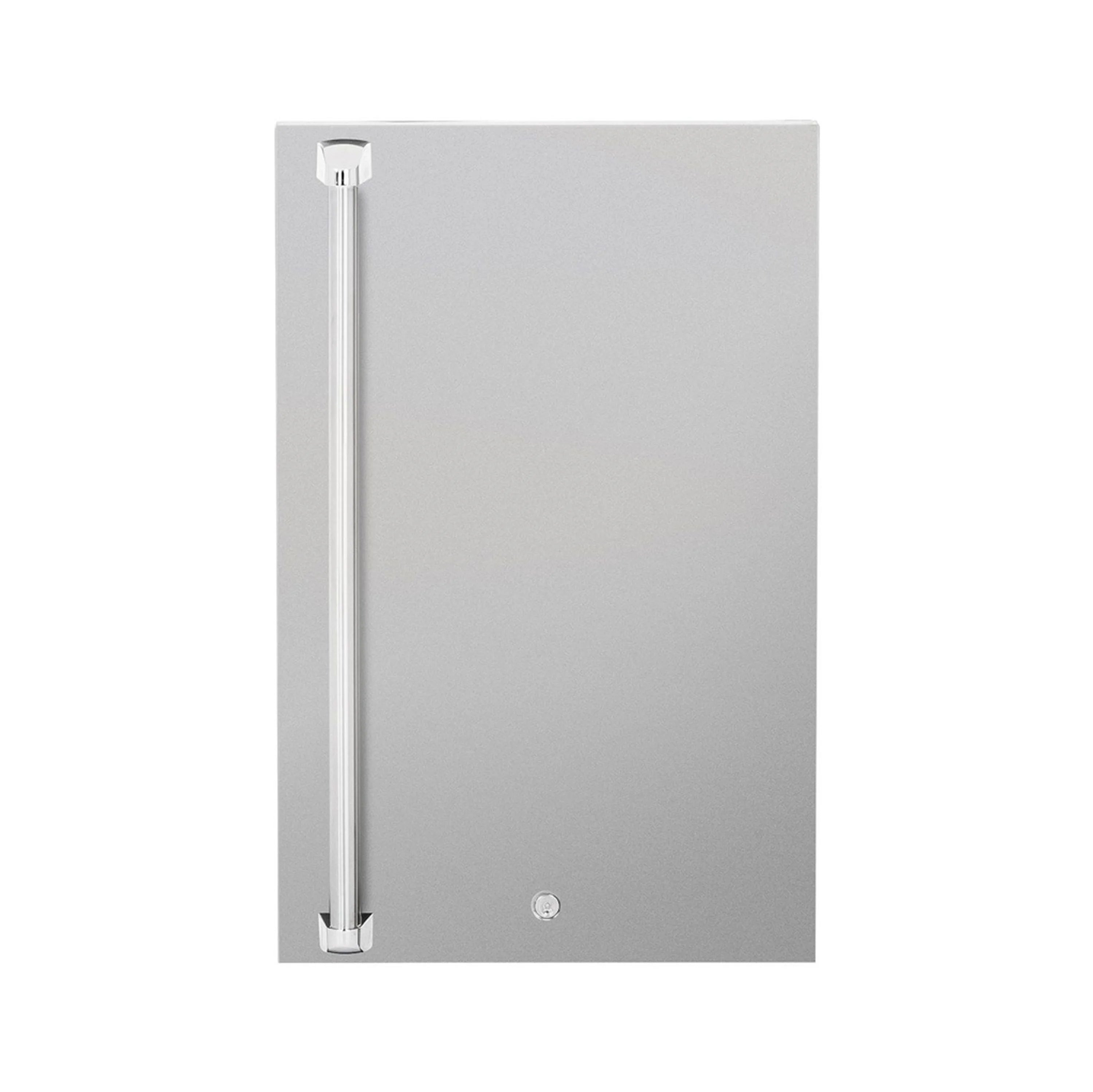 Gray door liner panel with vertical viewing strip and mounting clip