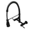 Kingston Brass Gourmetier Concord Double-Handle Wall-Mount Pre-Rinse Bridge Kitchen Faucet, Matte Black (GS8280DL)