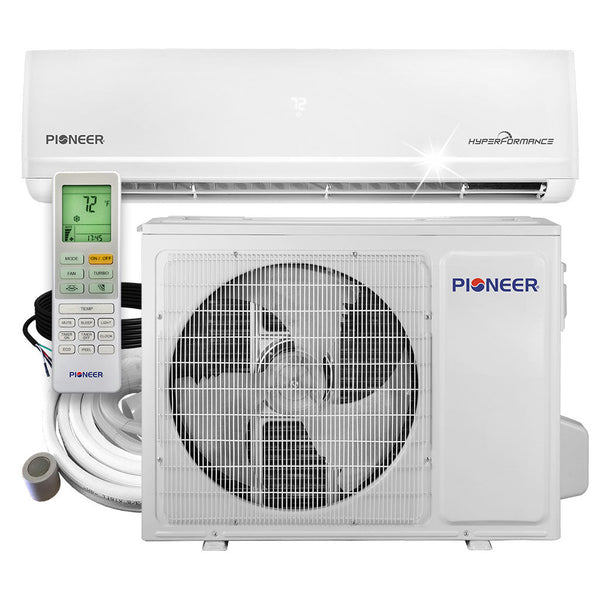 Pioneer Hyperformance Mini Split - 18,000 BTU Ductless Mini Split Inverter++ Air Conditioner and Hyper Heat Pump - 20.5 SEER2, Wifi, 230V (WYF018GHFI25RH)