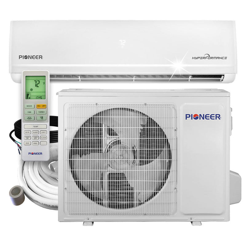 Pioneer Hyperformance Mini Split - 18,000 BTU Ductless Mini Split Inverter++ Air Conditioner and Hyper Heat Pump - 20.5 SEER2, Wifi, 230V (WYF018GHFI25RH)