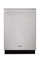 Thor Kitchen A-Series 4-Piece Appliance Package - 48-Inch Propane Gas Range, Pro-Style Wall Mount Range Hood, Refrigerator, and Dishwasher in Stainless Steel