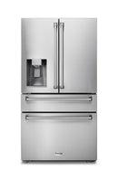 Thor Kitchen 3-Piece Appliance Package - 36-Inch Propane Gas Range, Dishwasher & Refrigerator with Water Dispenser in Stainless Steel