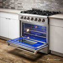 Thor Kitchen 3-Piece Pro Appliance Package - 36-Inch Propane Gas Range, Dishwasher & Refrigerator in Stainless Steel