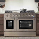 Thor Kitchen 3-Piece Pro Appliance Package - 48-Inch Dual Fuel Range with Propane Gas Cooktop , Dishwasher & Refrigerator with Water Dispenser in Stainless Steel