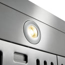 Stainless steel range hood round LED light with illuminated lens