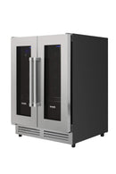 Thor Kitchen A-Series 6-Piece Appliance Package - 48-Inch Propane Gas Range, Under Cabinet Range Hood, Refrigerator with Water Dispenser, Dishwasher, Microwave, and Wine Cooler in Stainless Steel